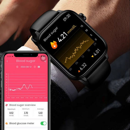 GlucoCare blood sugar health watch – For nutrition, metabolism & blood sugar trends in everyday life